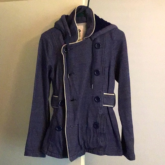 Navy Blue Roxy Coat - Picture 1 of 4